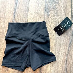 girls L, 2.5” inseam short dance or athletic shorts, fitted, high waist, black